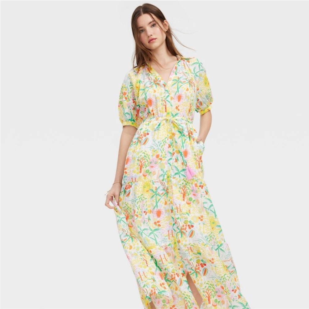 NWT - Roller Rabbit x Target Women Vacation Short Sleeve Maxi Dress